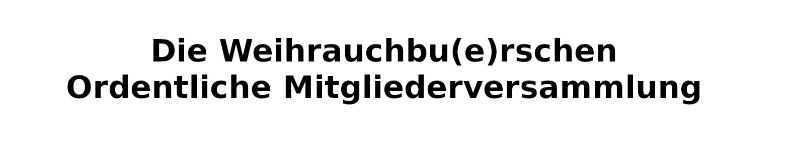 Jahreshauptversammlung